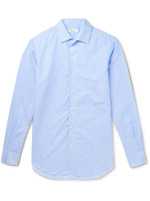 Photo: Loro Piana - Linen and Cotton-Blend Shirt - Blue