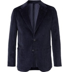 Caruso - Indigo Unstructured Cotton-Blend Corduroy Suit Jacket - Blue