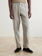 Sunspel - Slim-Fit Straight-Leg Linen Trousers - Neutrals