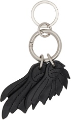 Dries Van Noten Black & Silver Wing Keychain