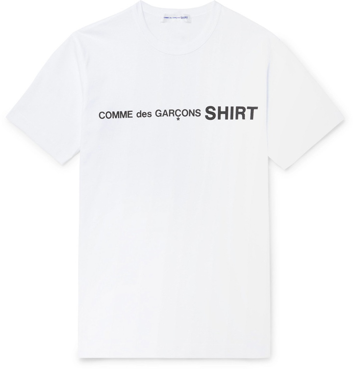 Photo: Comme des Garçons SHIRT - Logo-Print Cotton-Jersey T-Shirt - White