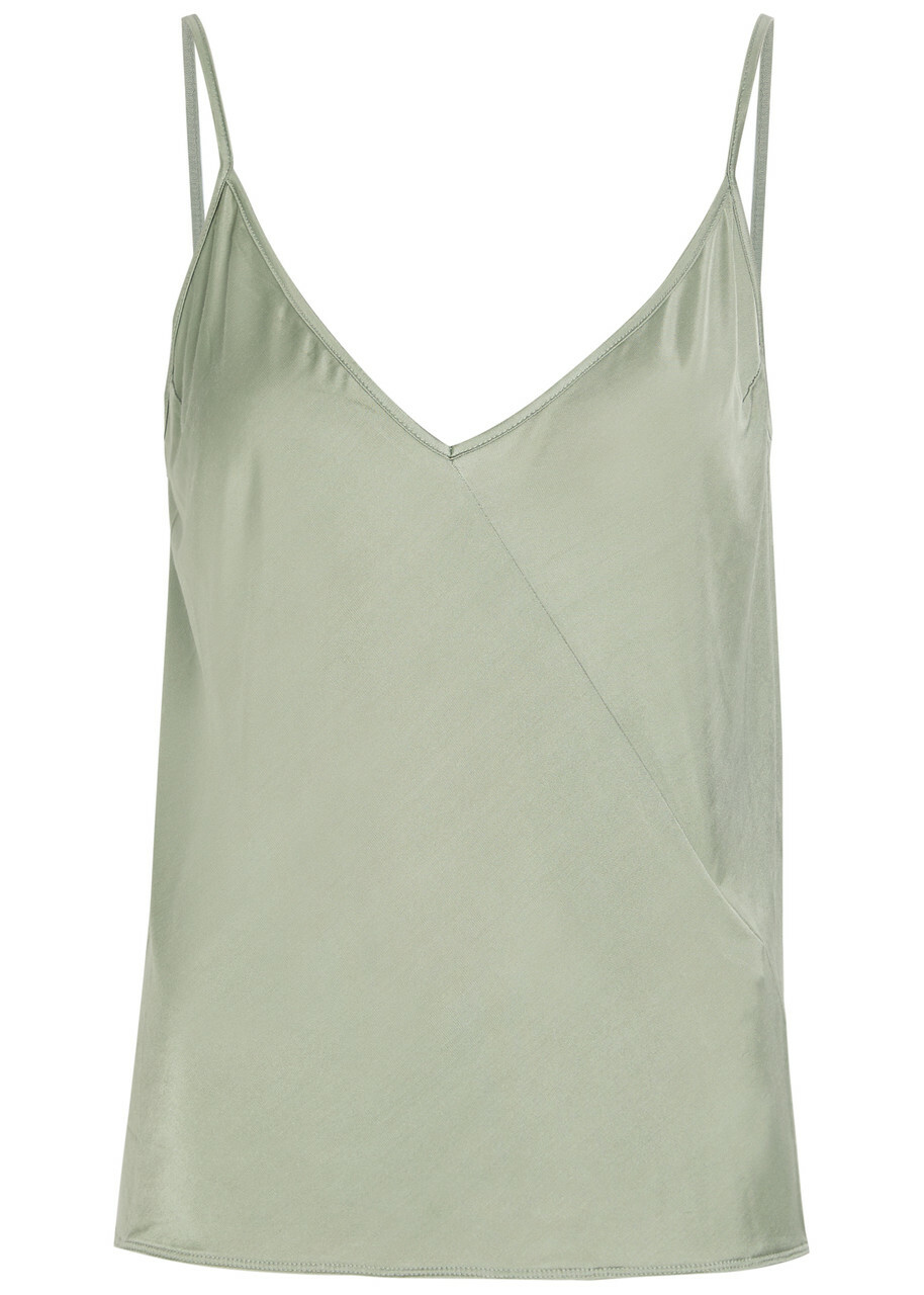 Rick Owens Lilies V-neck Jersey Slip top Light Green