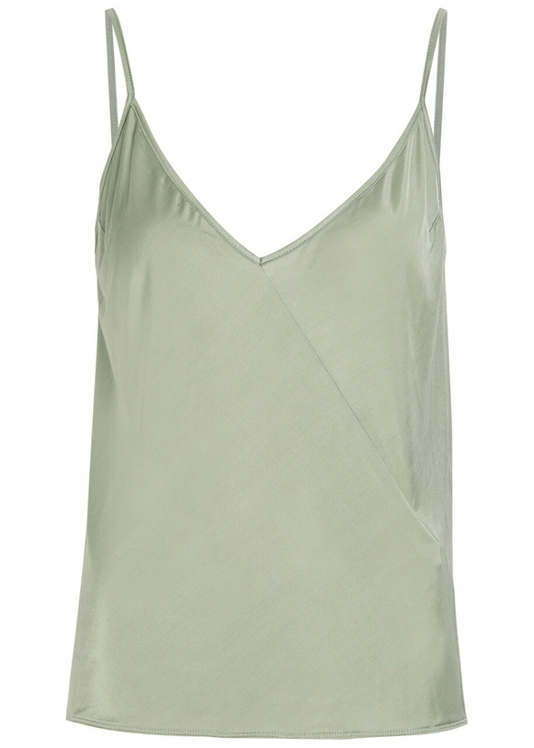 Photo: Rick Owens Lilies V-neck Jersey Slip top Light Green