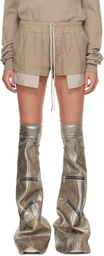Rick Owens DRKSHDW Taupe Concordians Fog Boxers Shorts