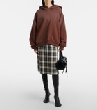 Acne Studios Logo cotton-blend fleece hoodie