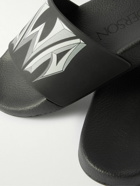 JW Anderson - Logo-Print Leather Slides - Black