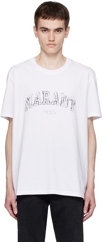 Photo: Isabel Marant White Honore 'Marant' T-Shirt