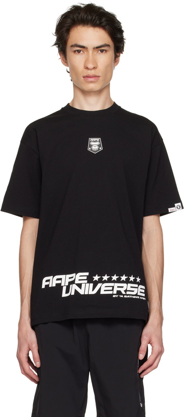 Photo: AAPE by A Bathing Ape Black Printed T-Shirt