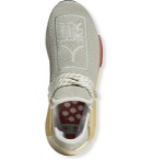 adidas Originals - Pharrell Williams Hu NMD Embroidered Primeknit Sneakers - Gray