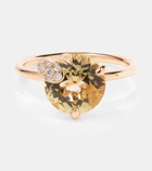 Bucherer Fine Jewellery Peekaboo 18kt rose gold ring with beryl and diamonds