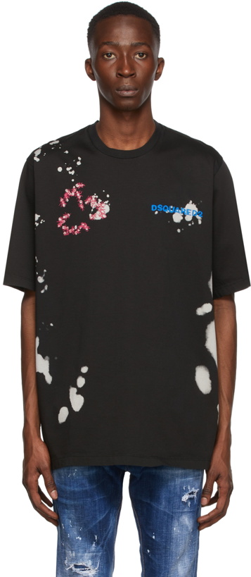 Photo: Dsquared2 Black Bleached Logo T-Shirt