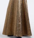 Roland Mouret Embellished lamé jacquard gown