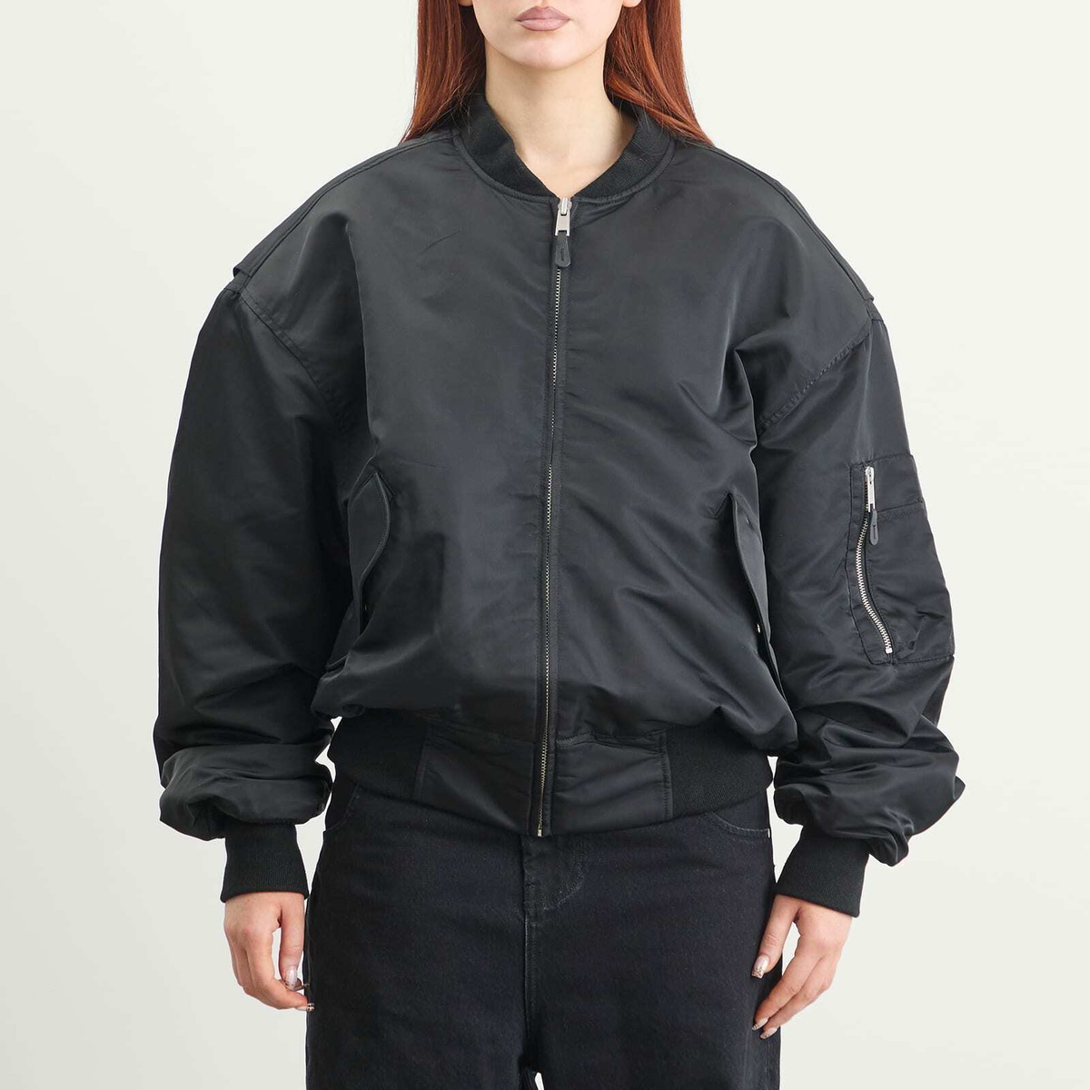 Entire Studios Women's Broad Bomber Jacket in Oil