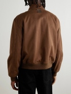 LOEWE - Logo-Appliquéd Cotton-Twill Jacket - Brown