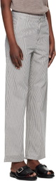 Carhartt Work In Progress Gray Mercer Stripe Jeans