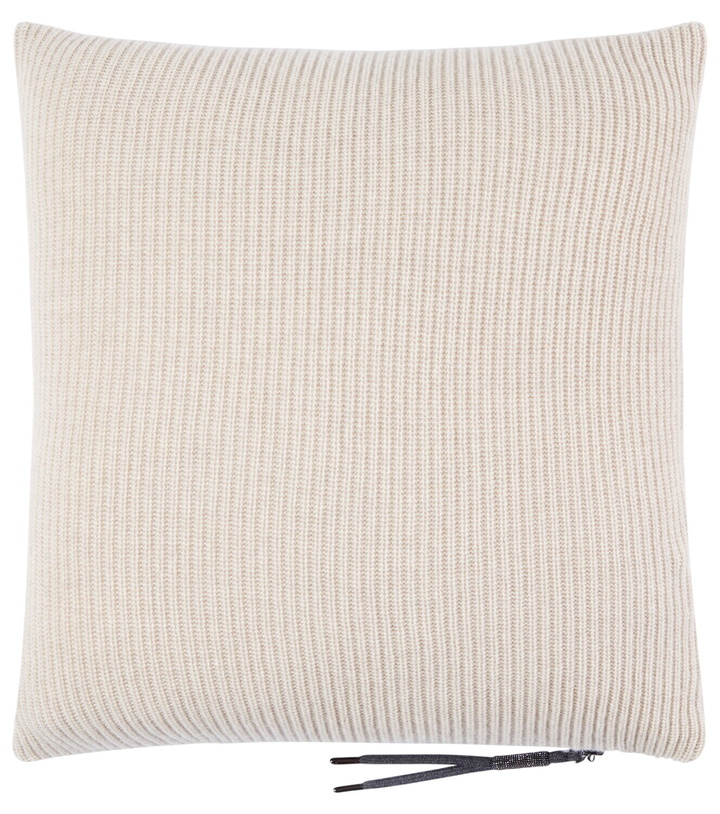 Photo: Brunello Cucinelli Ribbed-knit cashmere cushion