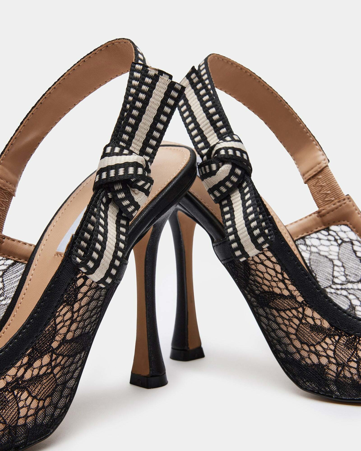 Steve Madden Bri Heels in Black Fabric