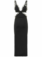 GIAMBATTISTA VALLI Ruffled Crossed Jersey Cutout Midi Dress