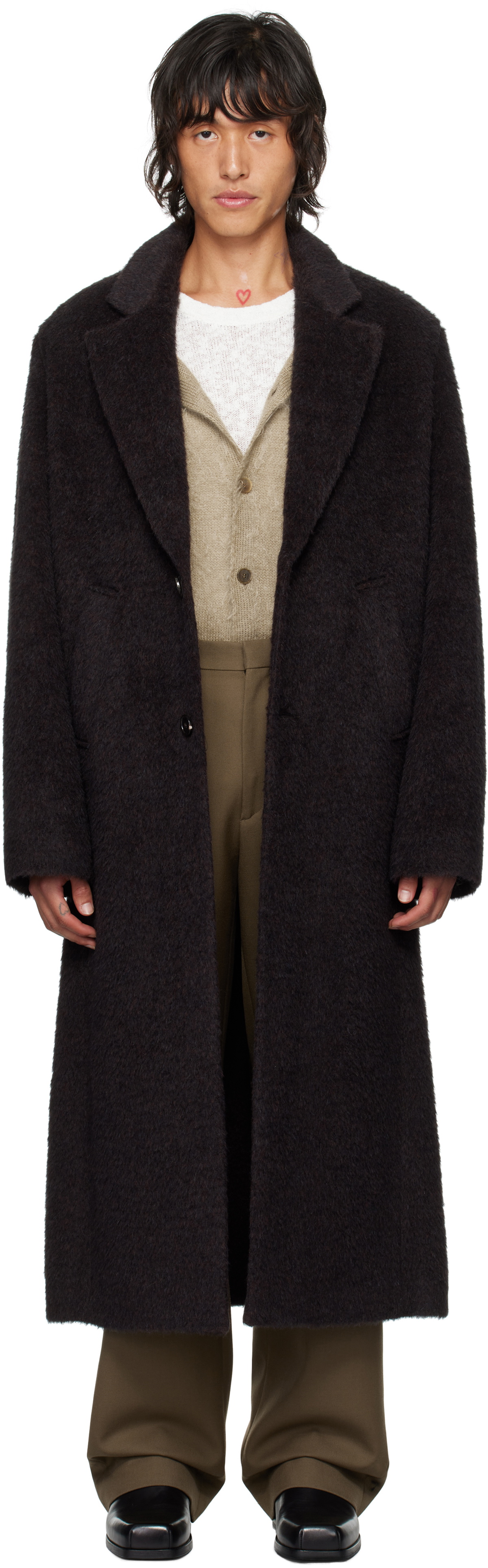 ジャケット・アウター SEFR BROWN MOHAIR ESCO COAT Esco Coat in Brown Mohair – SVRN