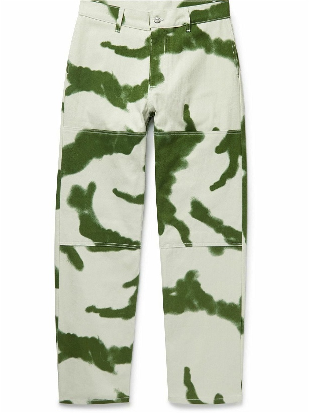 Photo: COME TEES - Straight-Leg Camouflage-Print Jeans - Green
