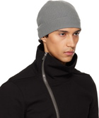 Rick Owens Gray Temple Ribbed Beanie