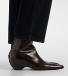 Khaite Sybil leather ankle boots