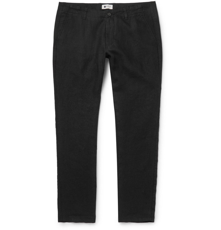 Photo: NN07 - Simon Tapered Linen Trousers - Men - Black