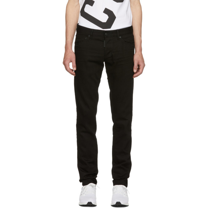 Photo: Dsquared2 Black Clean Wash Slim Jeans