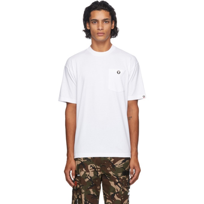 Photo: AAPE by A Bathing Ape White One Point T-Shirt