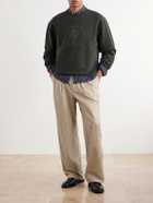 Aimé Leon Dore - Atlas Logo-Print Cotton-Jersey Sweater - Green