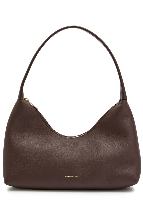 Photo: Mansur Gavriel Candy Baguette Leather Shoulder bag - Chocolate - One Size