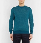 Loro Piana - Slim-Fit Mélange Linen, Cashmere and Silk-Blend Sweater - Men - Blue