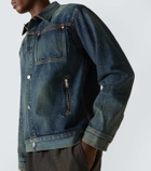 Undercover Embroidered faded denim jacket