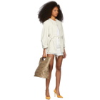 Moussy Vintage White Denim Ripliy Miniskirt