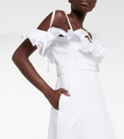 Giambattista Valli - Ruffle-trim cotton poplin midi dress