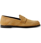 Loewe - Collapsible-Heel Suede and Full-Grain Leather Penny Loafers - Yellow