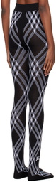 Burberry Black & White Check Tights