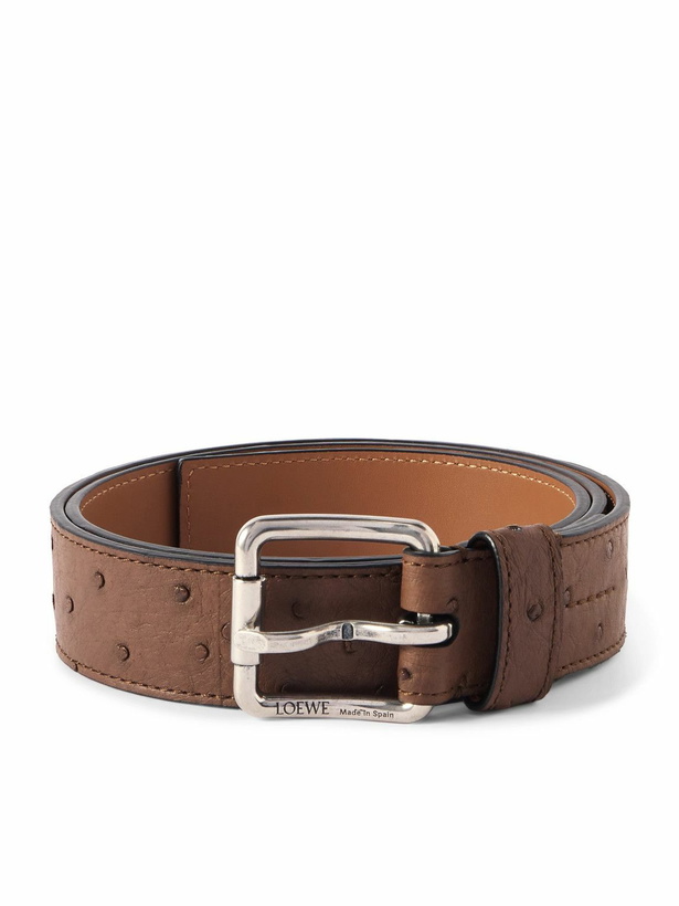 Photo: LOEWE - 3.5cm Ostrich Belt - Brown