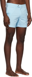 TOM FORD Blue Compact Poplin Swim Shorts