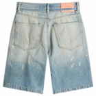 Acne Studios Women's Roland Denim Shorts in Light Blue
