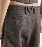 Magda Butrym Low-rise herringbone wool-blend barrel-leg pants