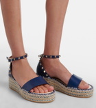 Valentino Garavani Double Rockstud leather espadrille wedges