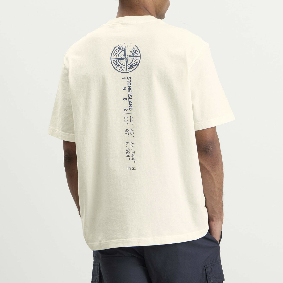 Stone Island Men's Vertical Placement T-Shirt in Ivory