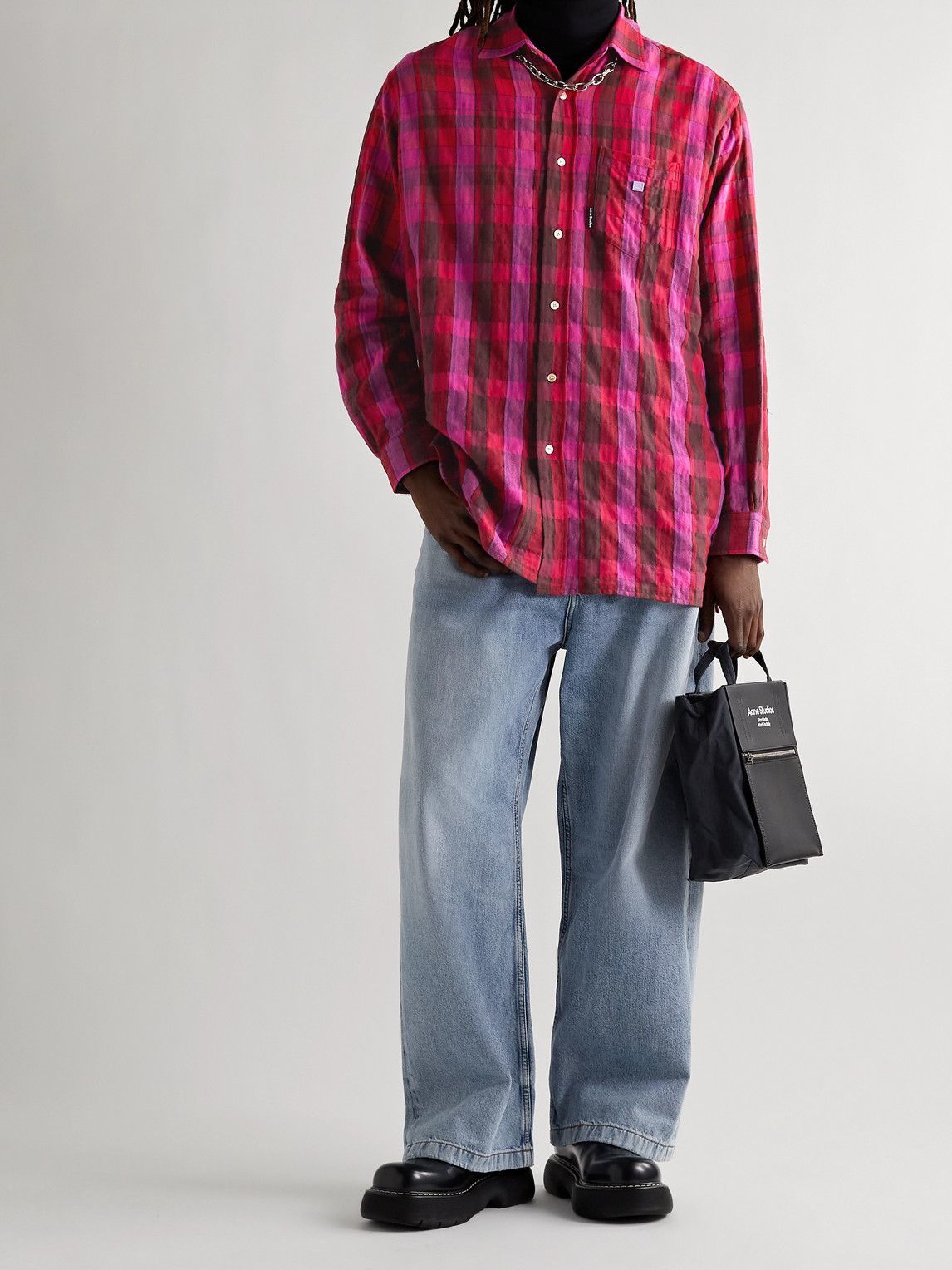 Acne studios best sale plaid shirt