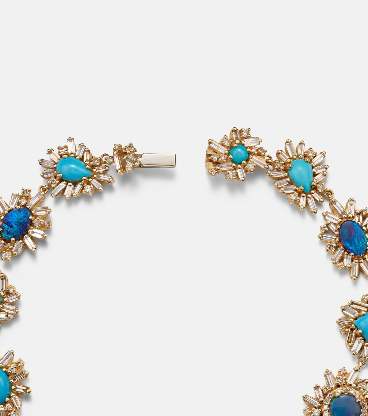 Suzanne Kalan 18kt yellow gold (750/1000) bracelet with gemstones
