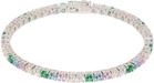 Hatton Labs Silver Classic Rainbow Tennis Bracelet
