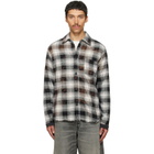 Palm Angels Black & Off-White Classic Logo Check Shirt