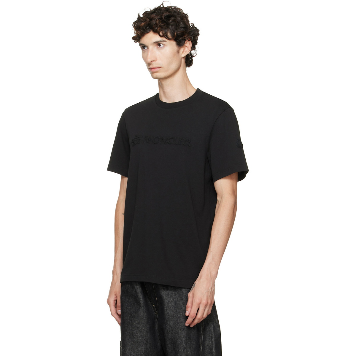 Moncler Black Logo Cotton T-shirt