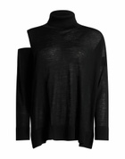 Manila Grace Womens Turtleneck in Black