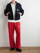 Cherry Los Angeles - Star Parachute Straight-Leg Logo-Embroidered Cotton-Jersey Sweatpants - Red